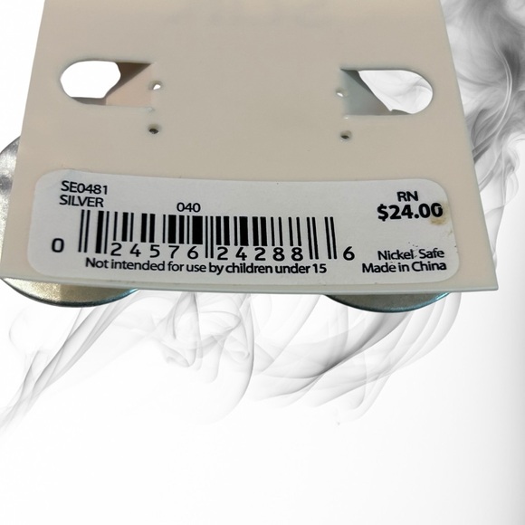 The Sak Silver Earrings Cut Out Hoops Dangle Pierced NWT - Picture 3 of 5